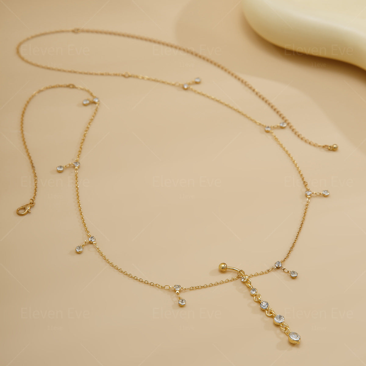 Rhinestone Tassel Belly Chain | Sexy Beach Body Jewelry for Women