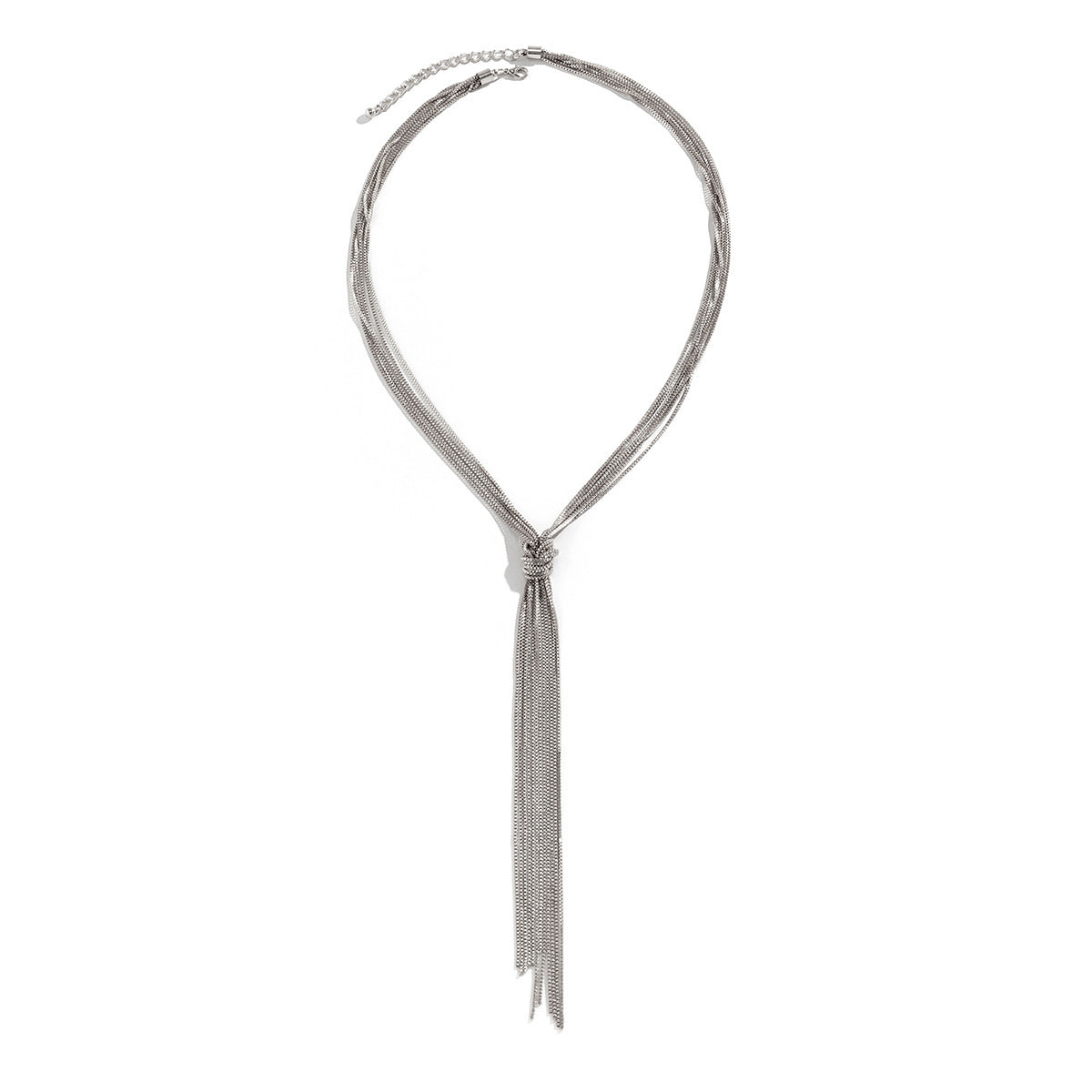 Cold Style Snake Bone Chain Necklace | Vegan-Friendly Long Tassel Design