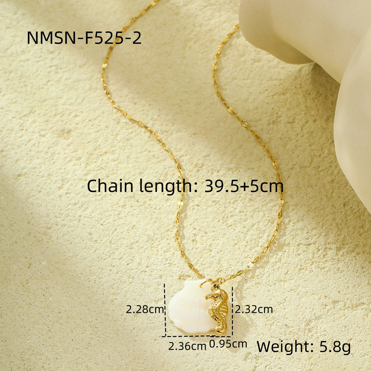 Beach Style Ocean Pendant Necklace | Shell, Starfish & Dolphin | Niche Design for Women