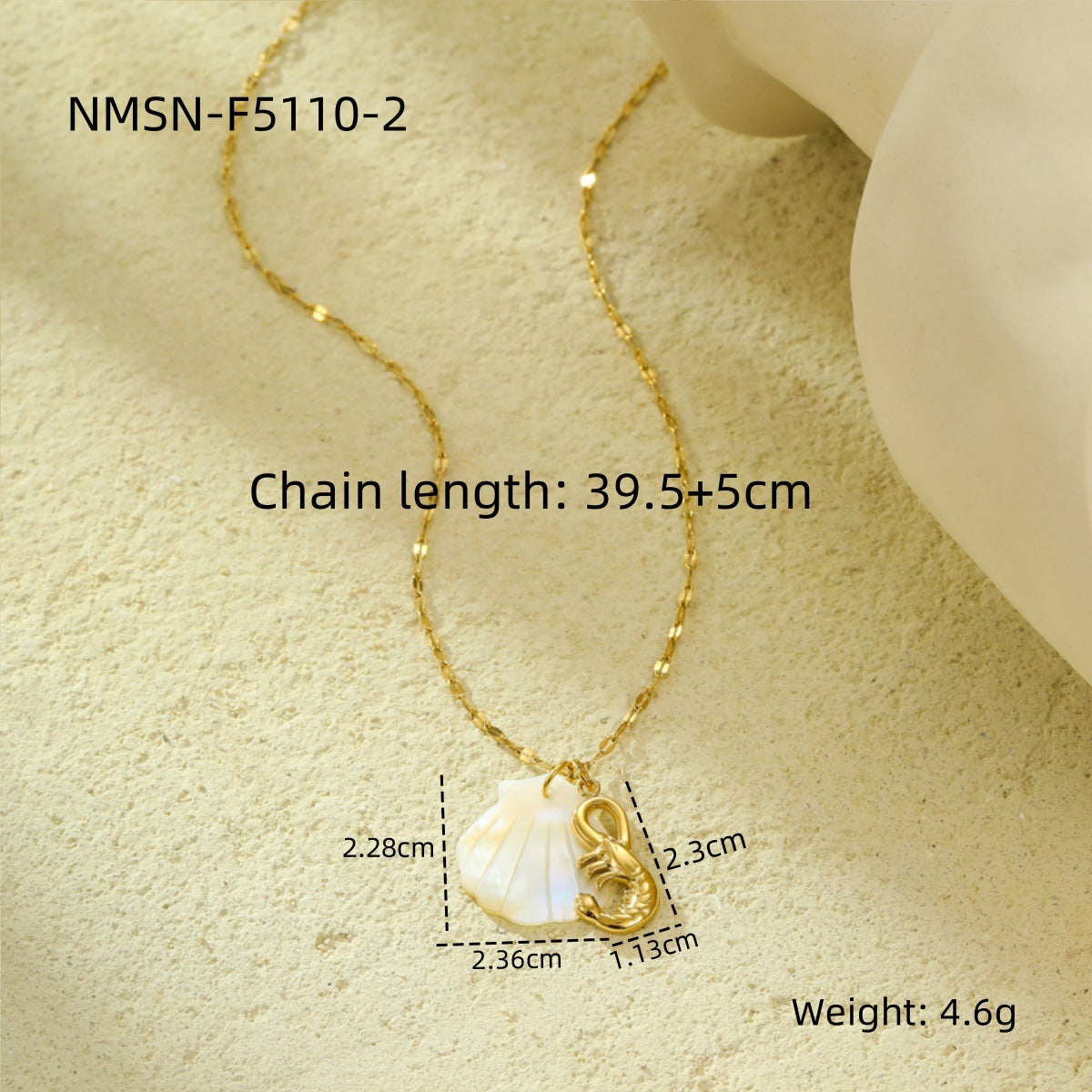 Beach Style Ocean Pendant Necklace | Shell, Starfish & Dolphin | Niche Design for Women