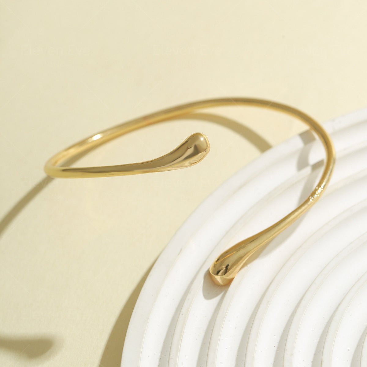 Statement Lava Arm Cuff | Liquid Wind Vein Style | Open Metal Arm Bracelet for Women