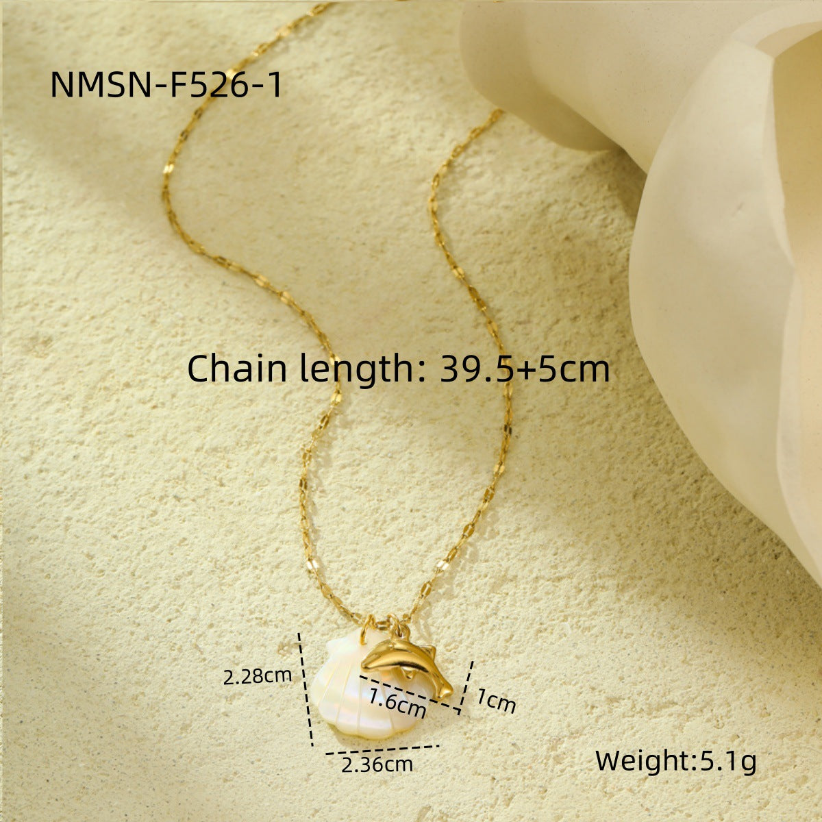 Beach Style Ocean Pendant Necklace | Shell, Starfish & Dolphin | Niche Design for Women