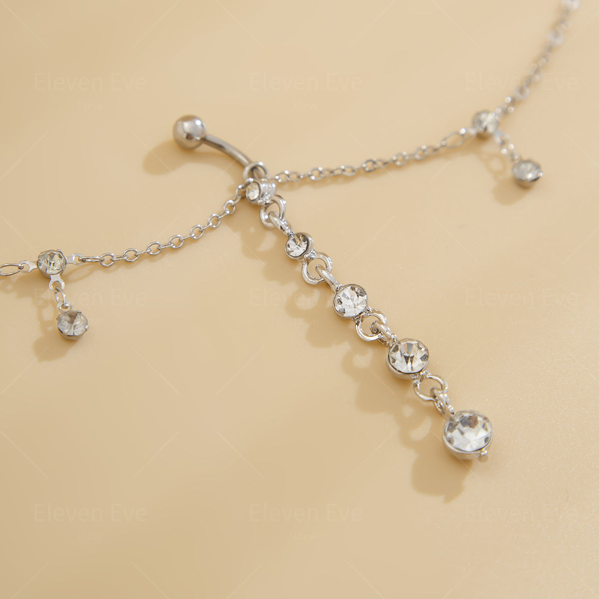 Rhinestone Tassel Belly Chain | Sexy Beach Body Jewelry for Women