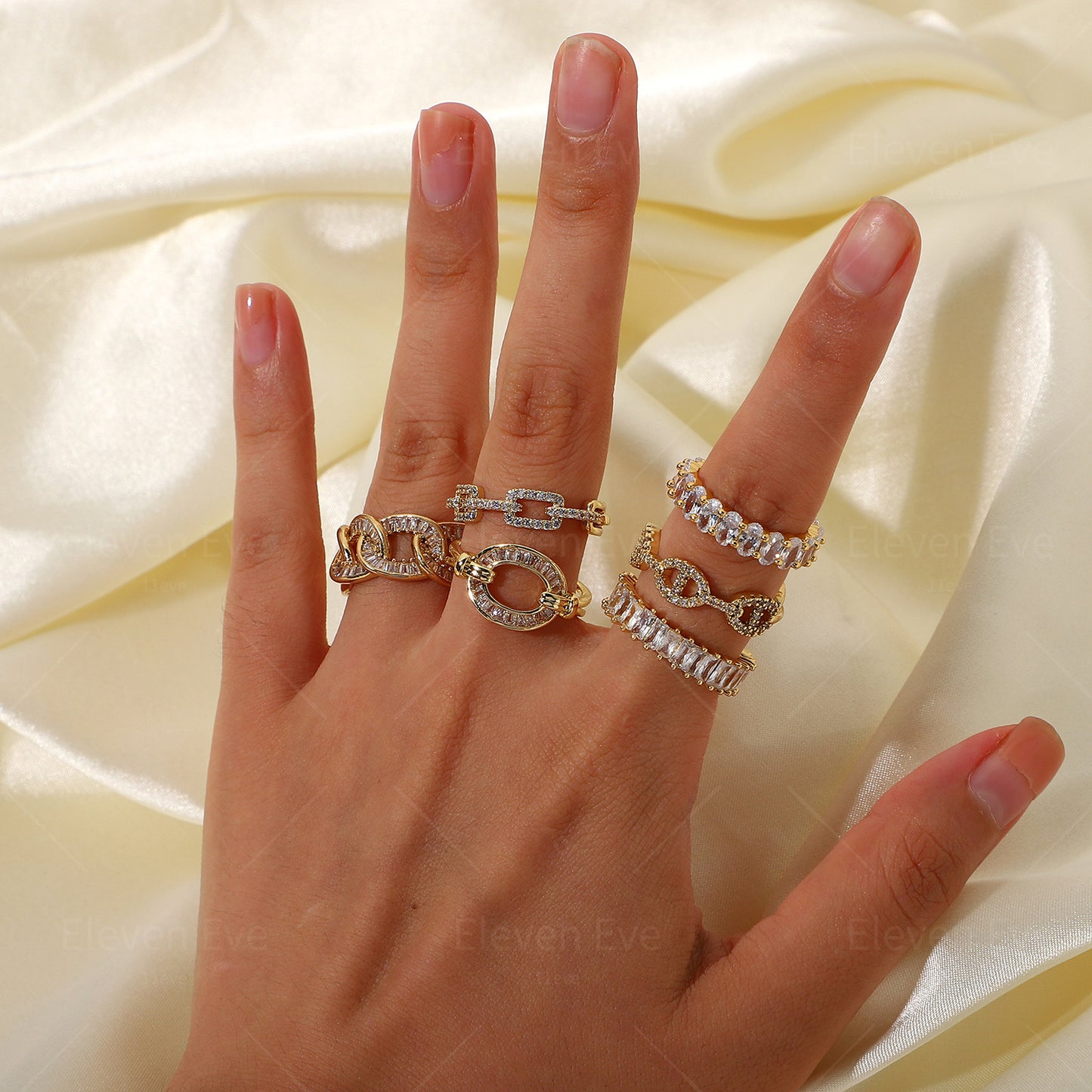 Ethnic Style Open Zirconia Ring | Retro Adjustable Design | No Color Loss | Women's Couple Ring