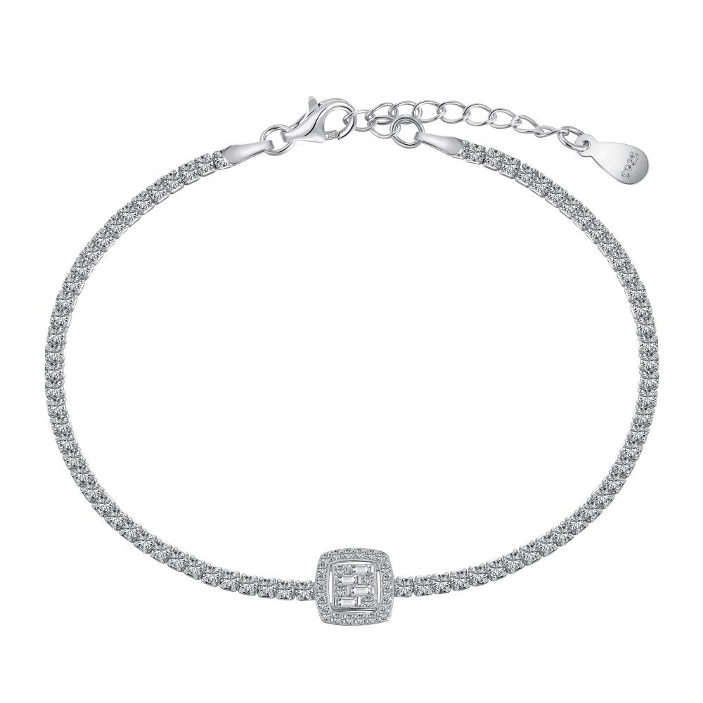 S925 Sterling Silver Love Tennis Bracelet | Full Zirconia Diamond Look | Super Flash, Elegant & Luxurious Design for Women
