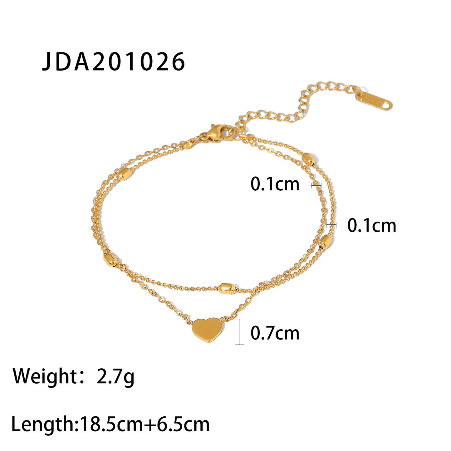 Retro 18K Gold Cross Anklet | INS Style Titanium steelWomen's Jewelry