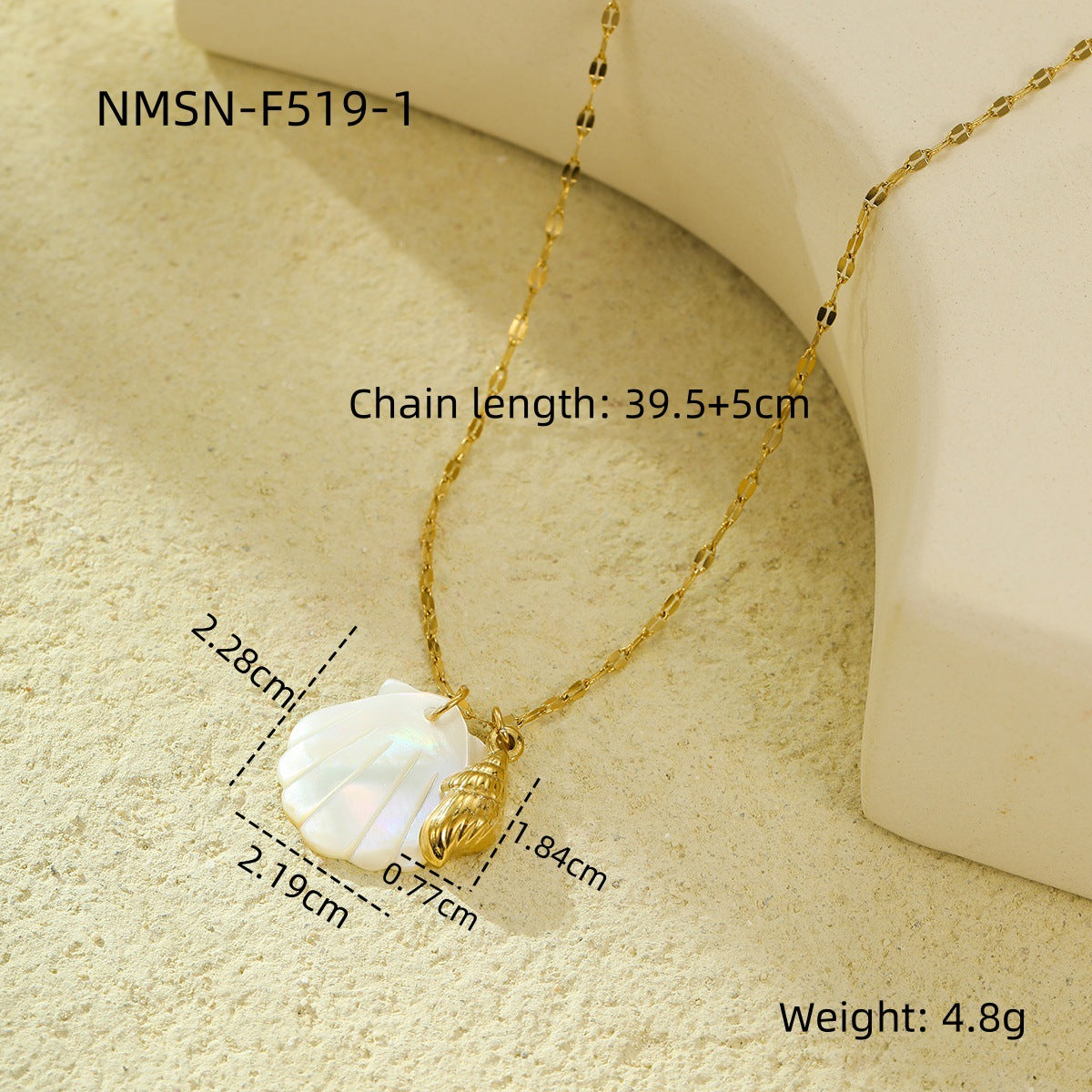 Beach Style Ocean Pendant Necklace | Shell, Starfish & Dolphin | Niche Design for Women