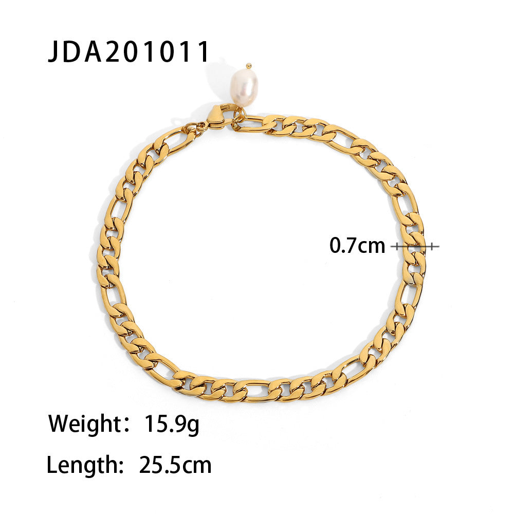 Retro 18K Gold Cross Anklet | INS Style Titanium steelWomen's Jewelry
