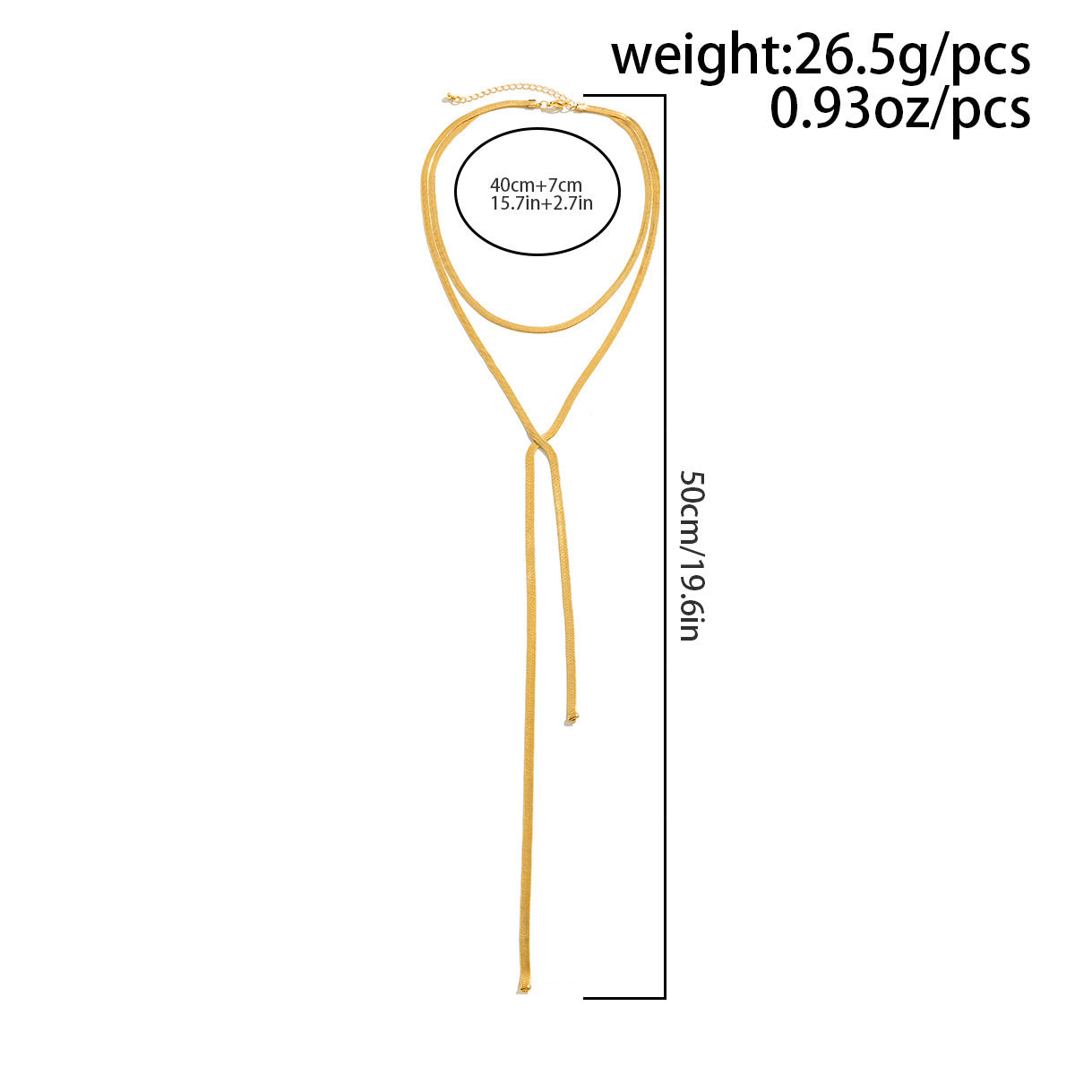 Cold Style Snake Bone Chain Necklace | Vegan-Friendly Long Tassel Design