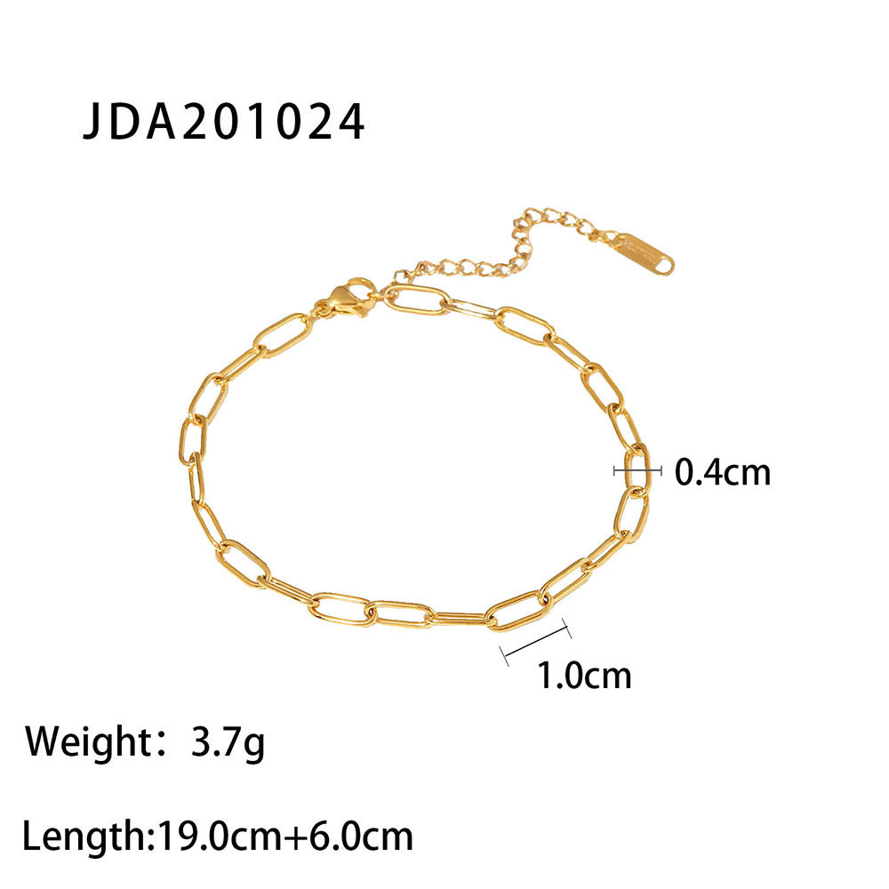 Retro 18K Gold Cross Anklet | INS Style Titanium steelWomen's Jewelry