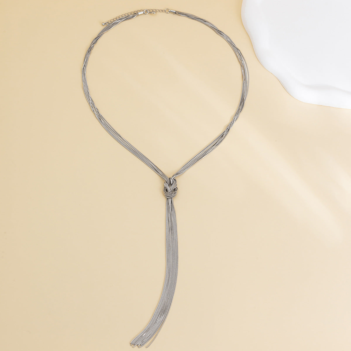 Cold Style Snake Bone Chain Necklace | Vegan-Friendly Long Tassel Design