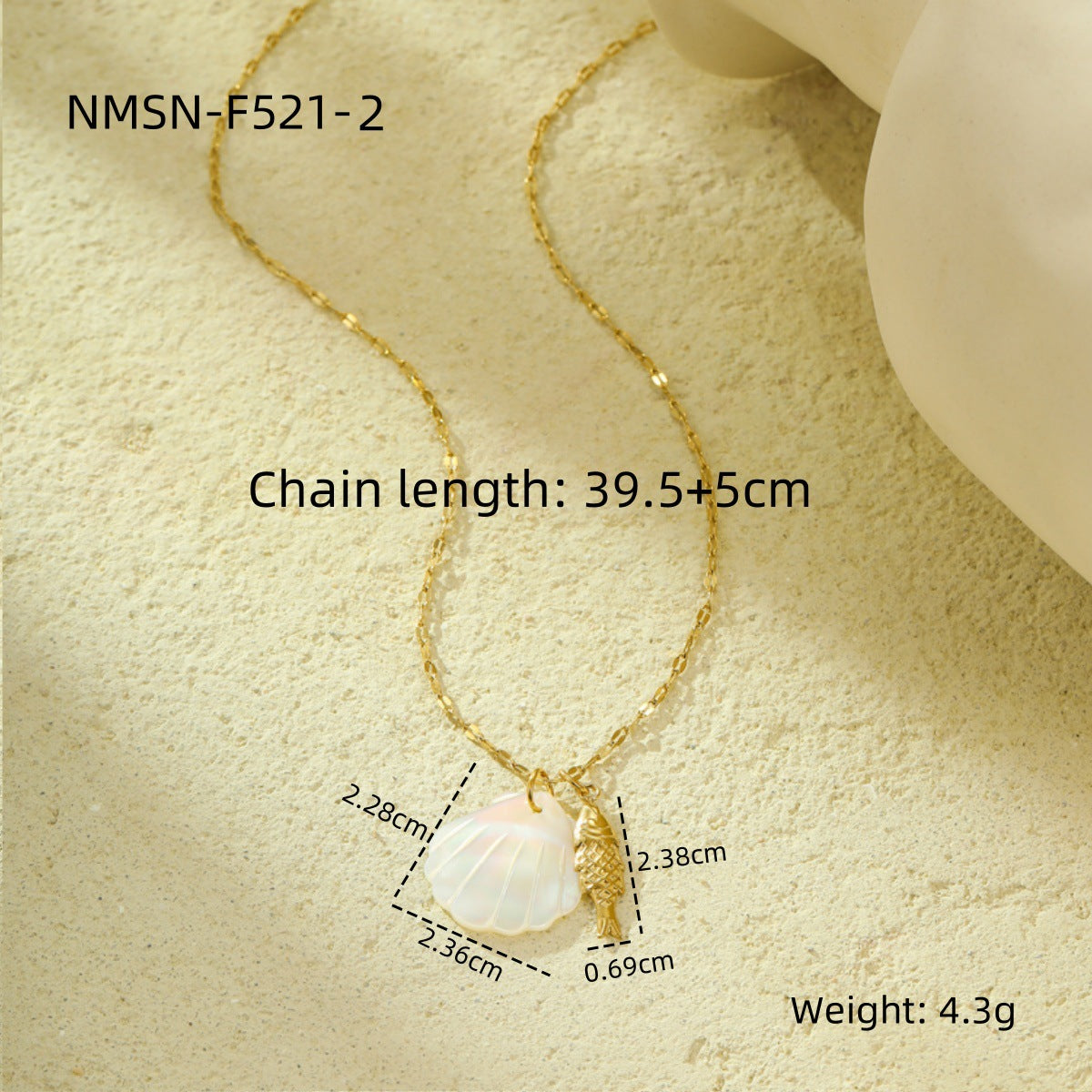 Beach Style Ocean Pendant Necklace | Shell, Starfish & Dolphin | Niche Design for Women