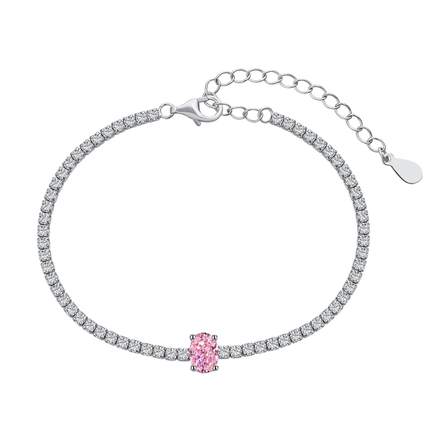 S925 Sterling Silver Love Tennis Bracelet | Full Zirconia Diamond Look | Super Flash, Elegant & Luxurious Design for Women
