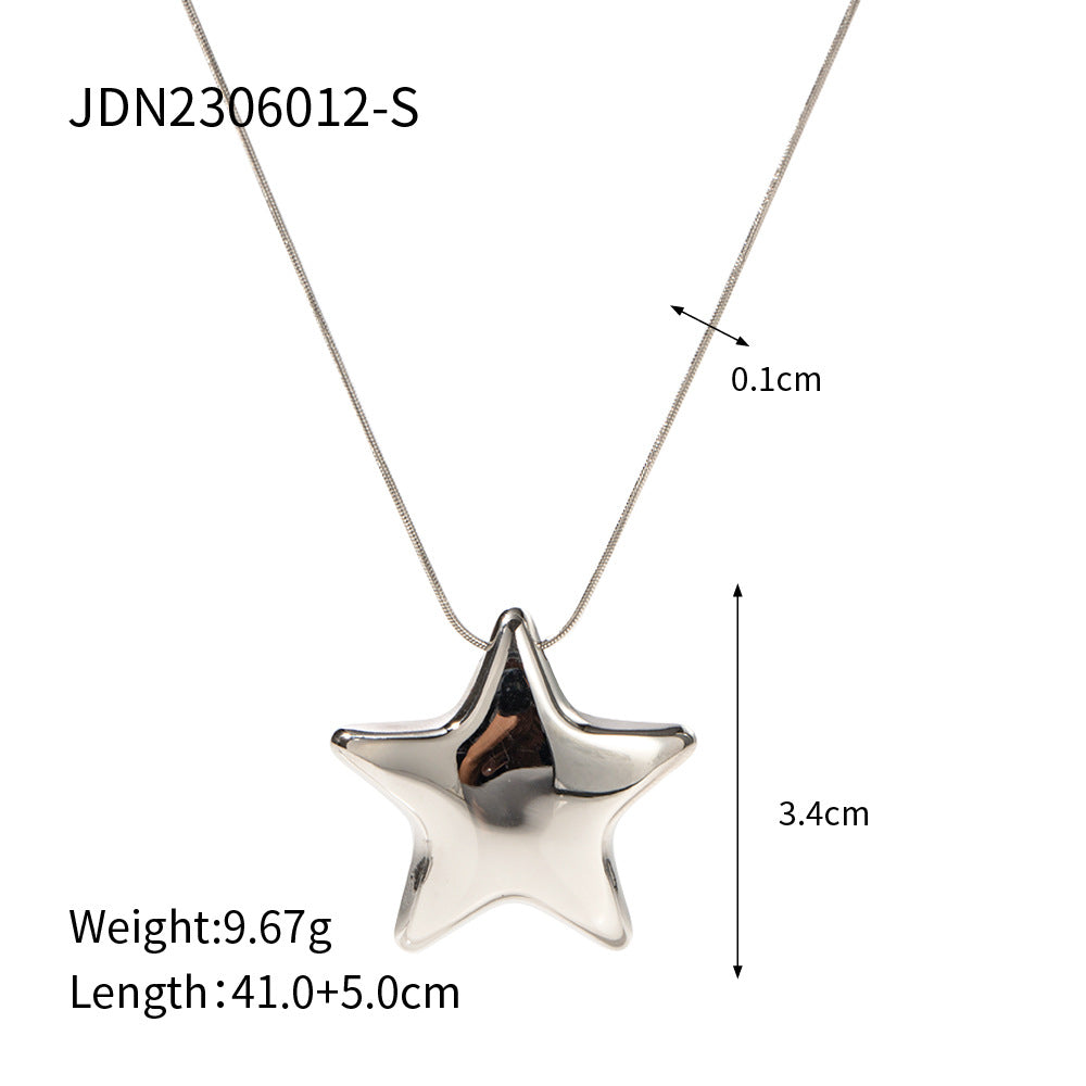 18K Necklace | Stainless Steel Fashion Choker | INS Style Collarbone Chain for Women | No Color Fade