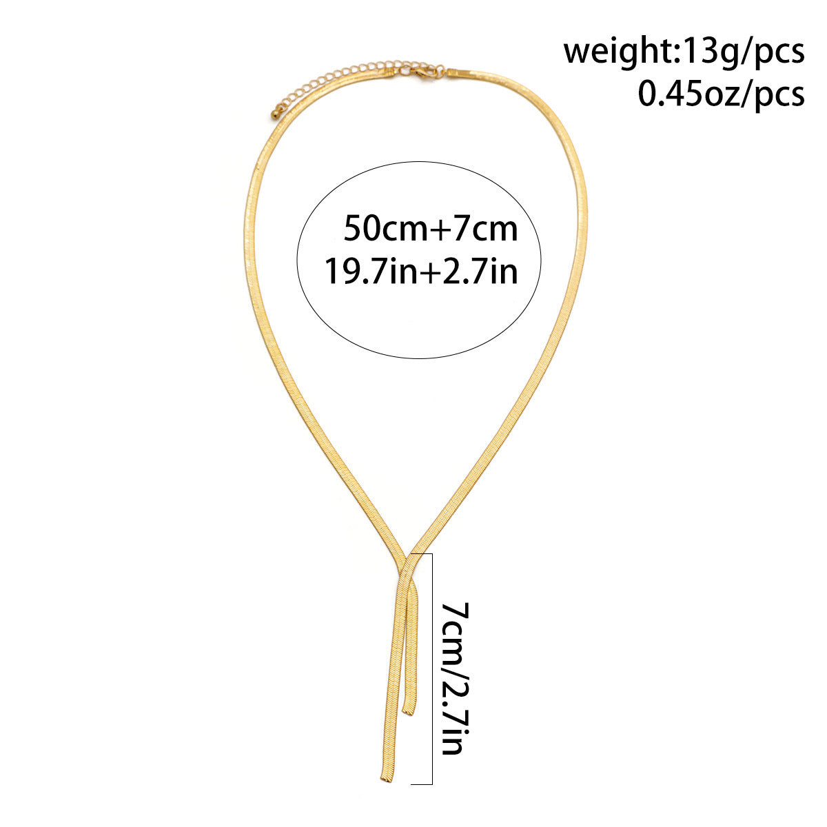 Cold Style Snake Bone Chain Necklace | Vegan-Friendly Long Tassel Design