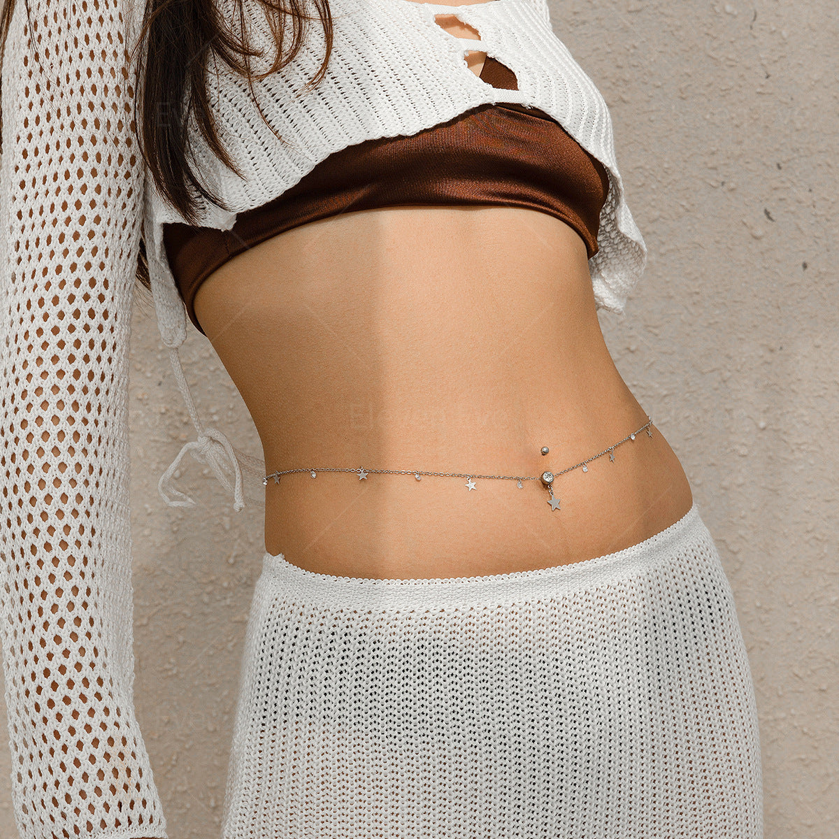 Rhinestone Tassel Belly Chain | Sexy Beach Body Jewelry for Women