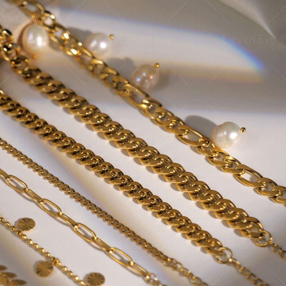 Retro 18K Gold Cross Anklet | INS Style Titanium steelWomen's Jewelry