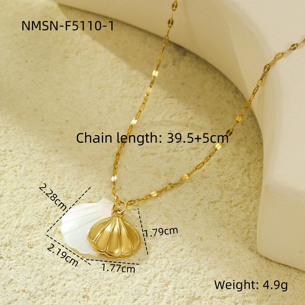 Beach Style Ocean Pendant Necklace | Shell, Starfish & Dolphin | Niche Design for Women
