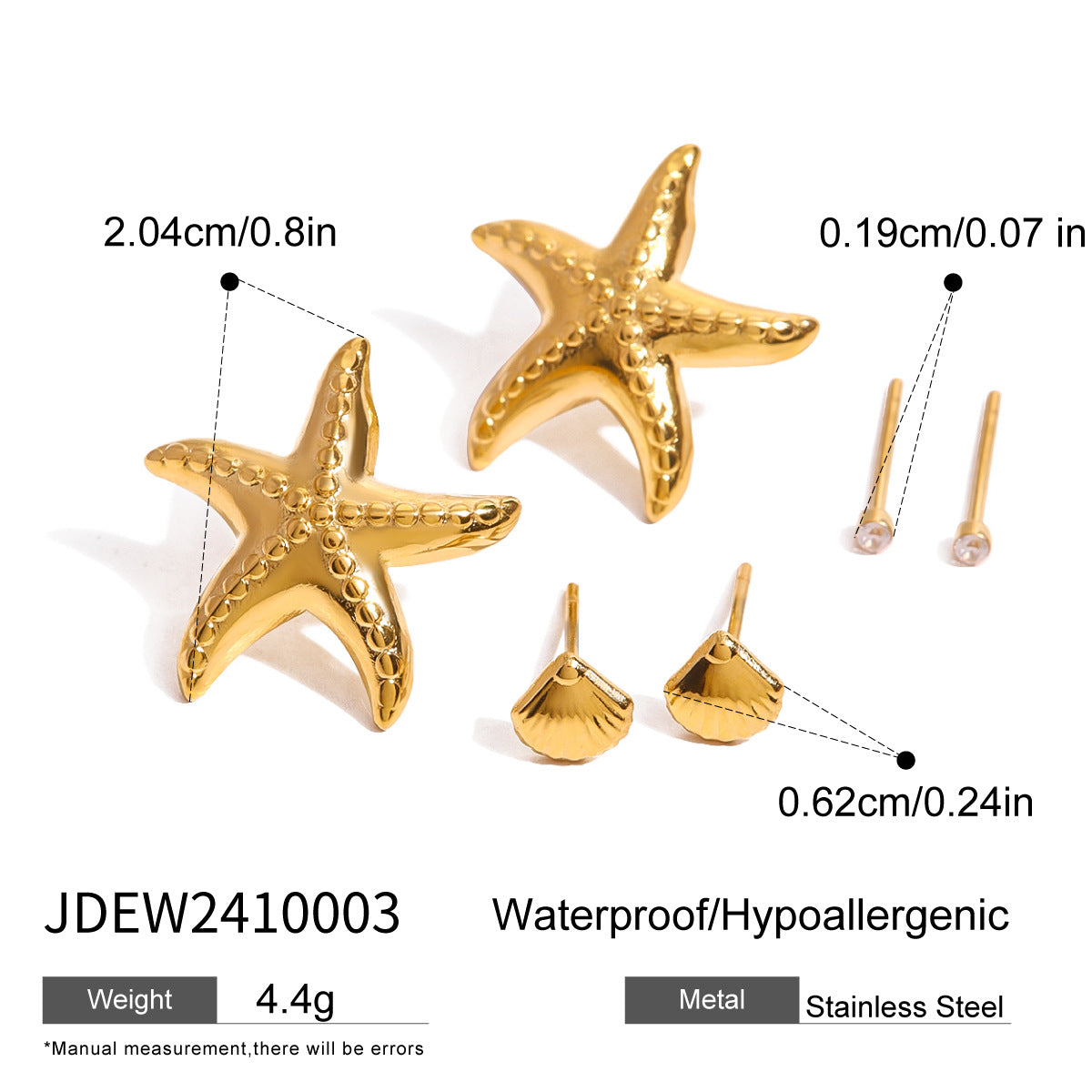 3-Pair Set | Stainless Steel Zirconia & Pearl Earrings | Niche Elegant Style for Women