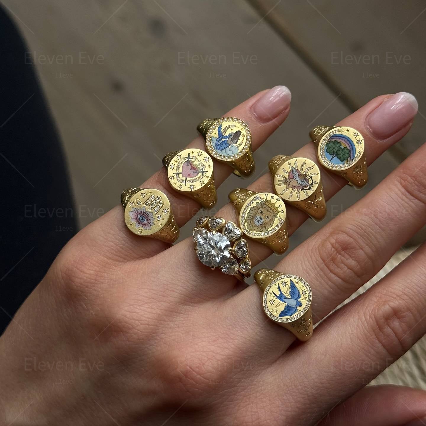 Valentine’s Day Lion & Mermaid Love Ring | 18K Gold-Plated Stainless Steel | Fashion Jewelry for Europe & US