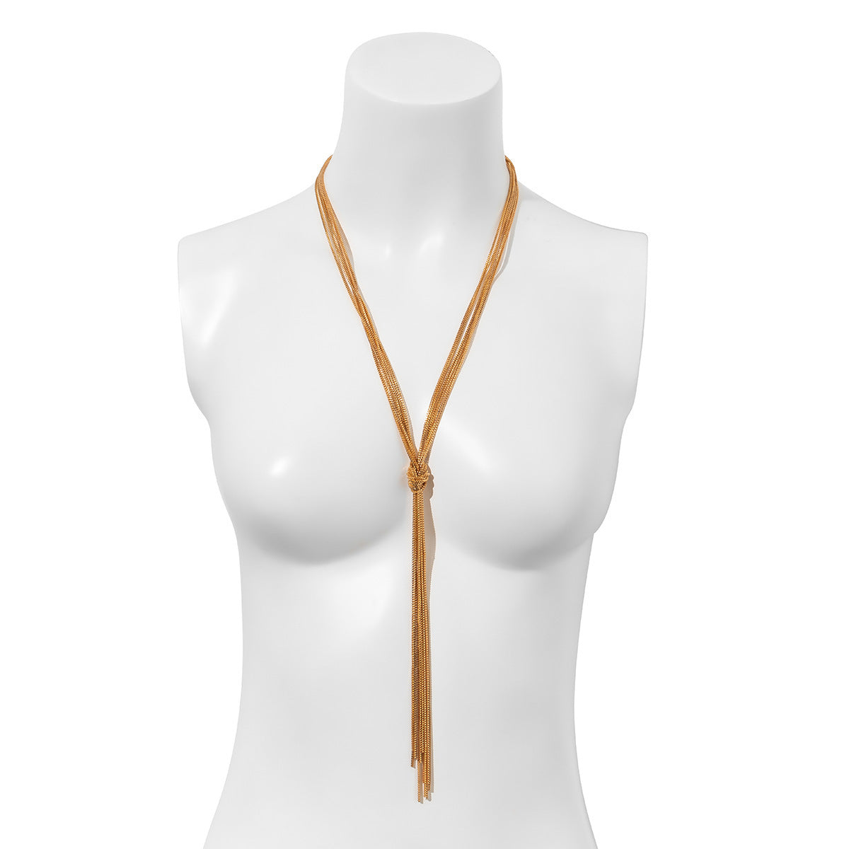 Cold Style Snake Bone Chain Necklace | Vegan-Friendly Long Tassel Design