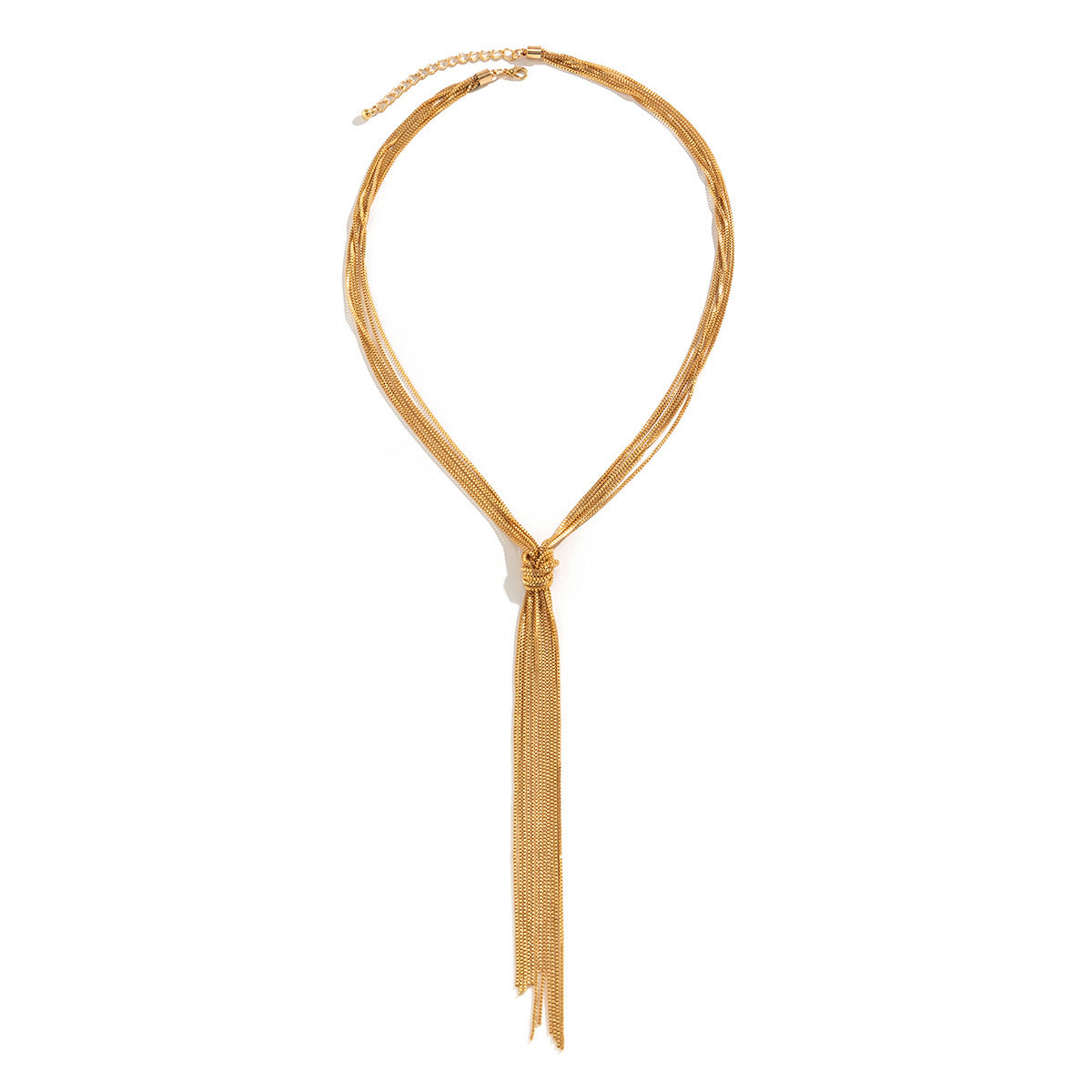 Cold Style Snake Bone Chain Necklace | Vegan-Friendly Long Tassel Design