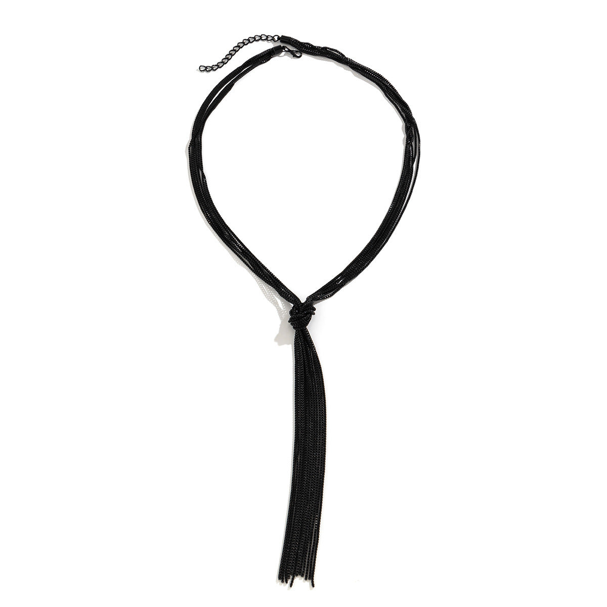 Cold Style Snake Bone Chain Necklace | Vegan-Friendly Long Tassel Design