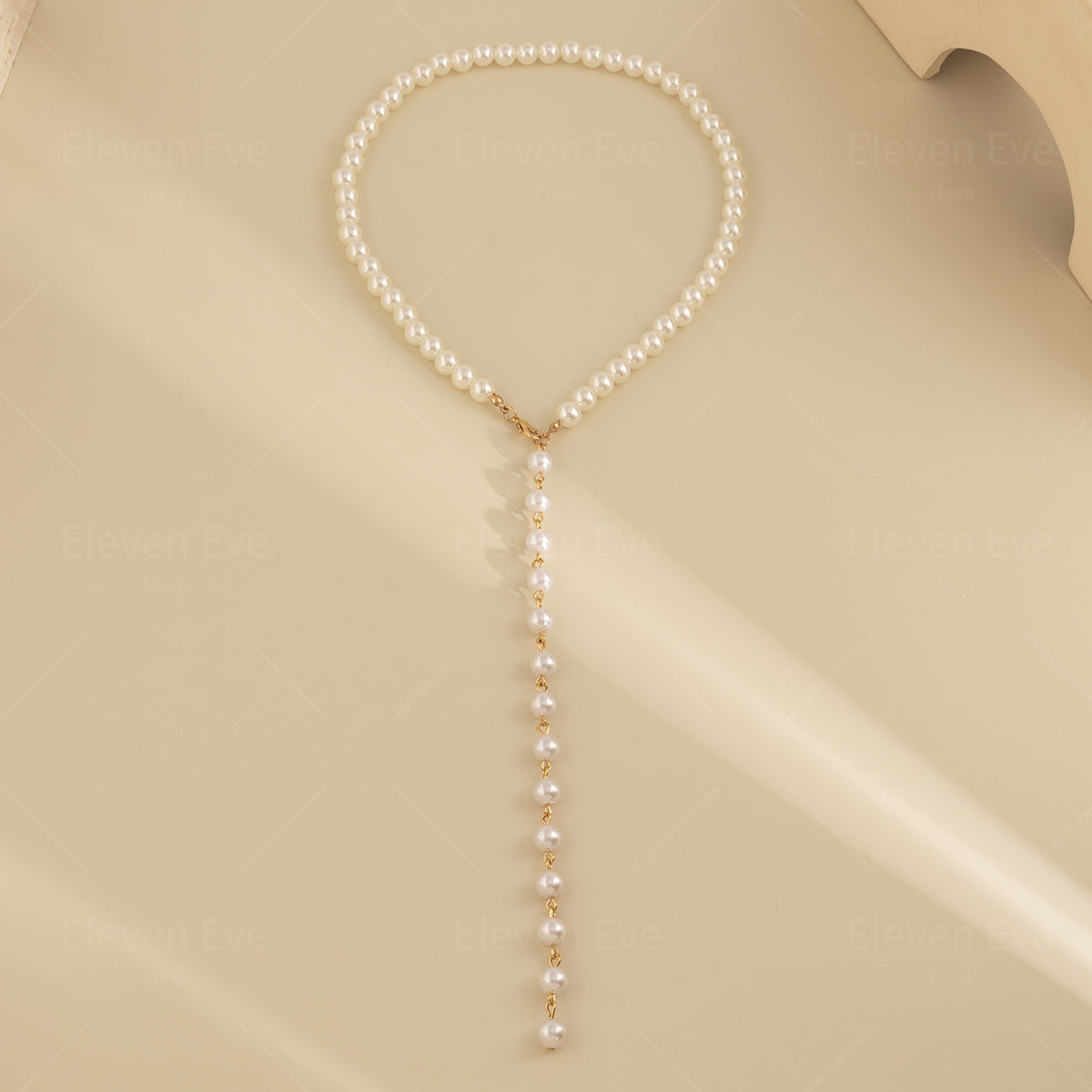 Vintage Pearl Bead Tassel Necklace | Long, Simple & Elegant Niche Design