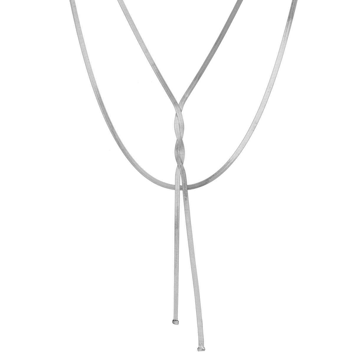 Cold Style Snake Bone Chain Necklace | Vegan-Friendly Long Tassel Design