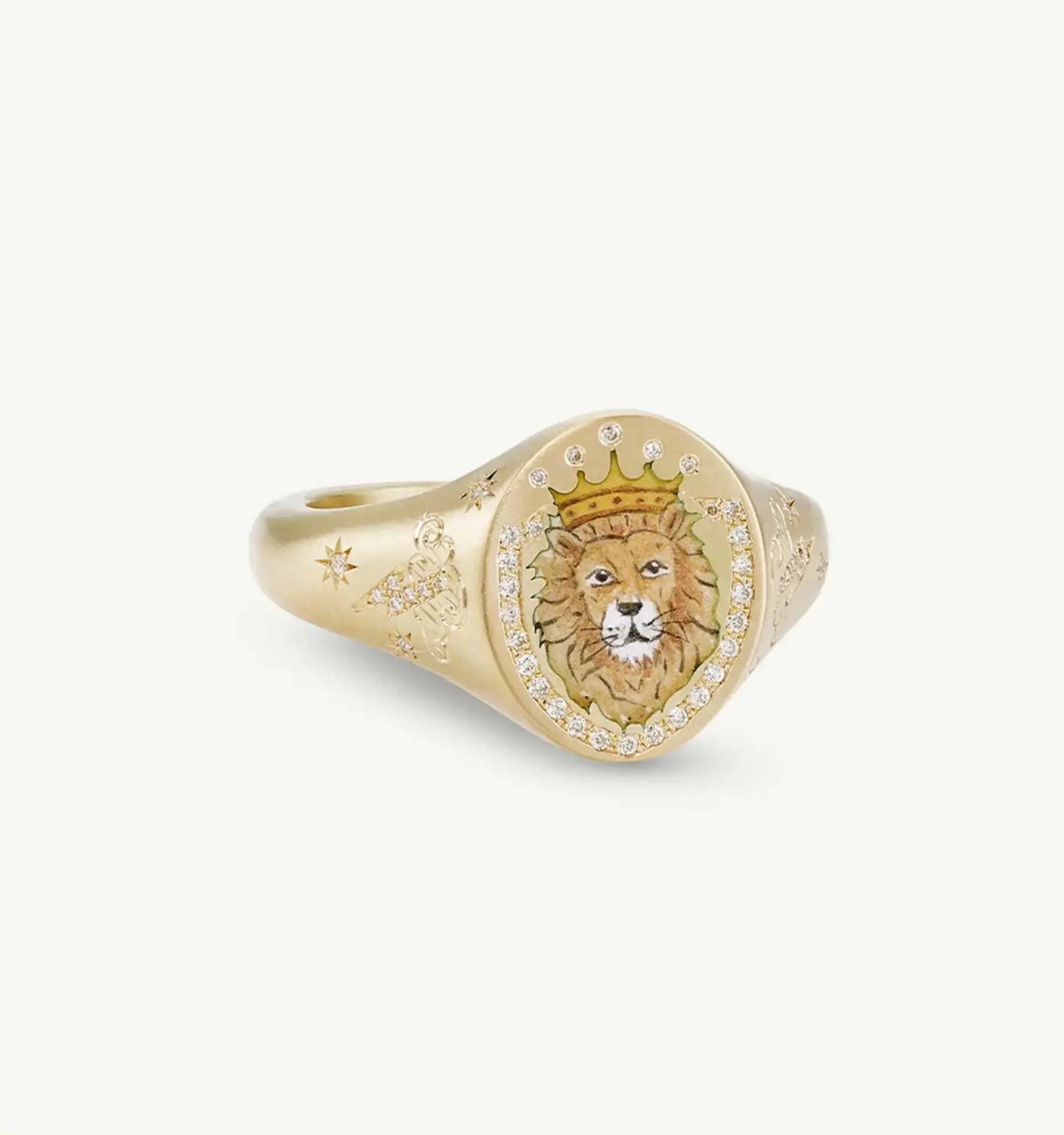 Valentine’s Day Lion & Mermaid Love Ring | 18K Gold-Plated Stainless Steel | Fashion Jewelry for Europe & US