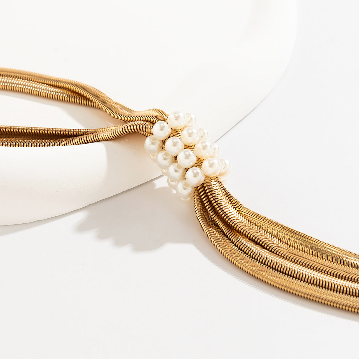 Cold Style Snake Bone Chain Necklace | Vegan-Friendly Long Tassel Design