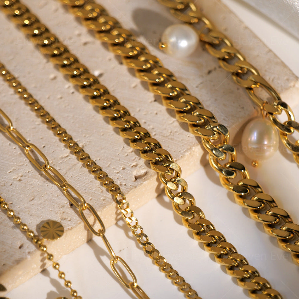 Retro 18K Gold Cross Anklet | INS Style Titanium steelWomen's Jewelry