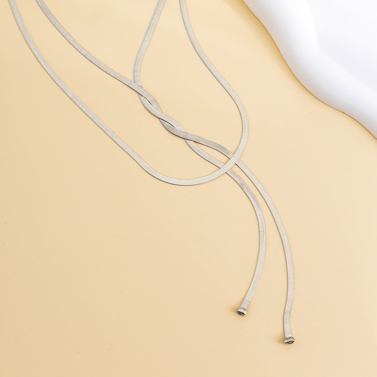 Cold Style Snake Bone Chain Necklace | Vegan-Friendly Long Tassel Design