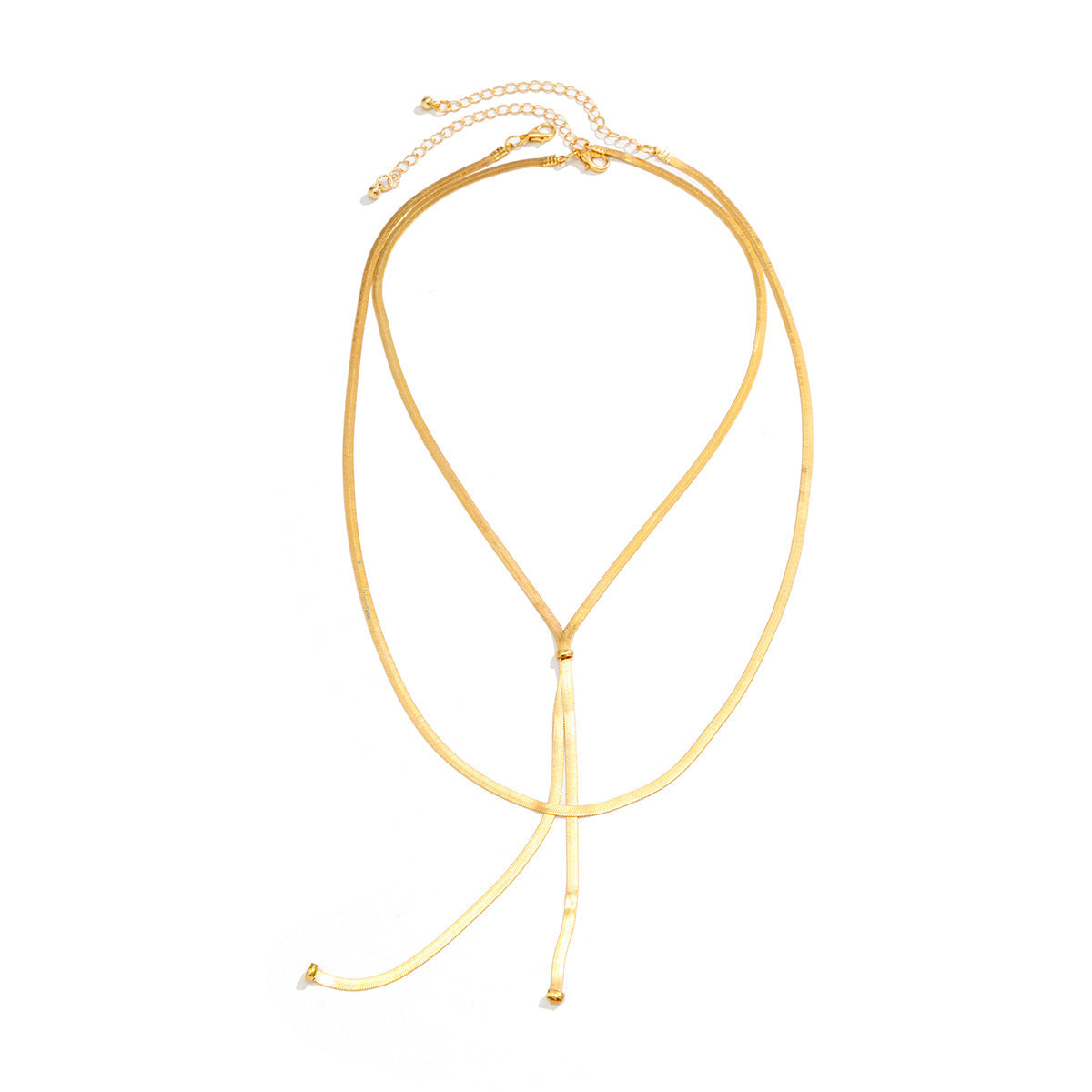 Cold Style Snake Bone Chain Necklace | Vegan-Friendly Long Tassel Design