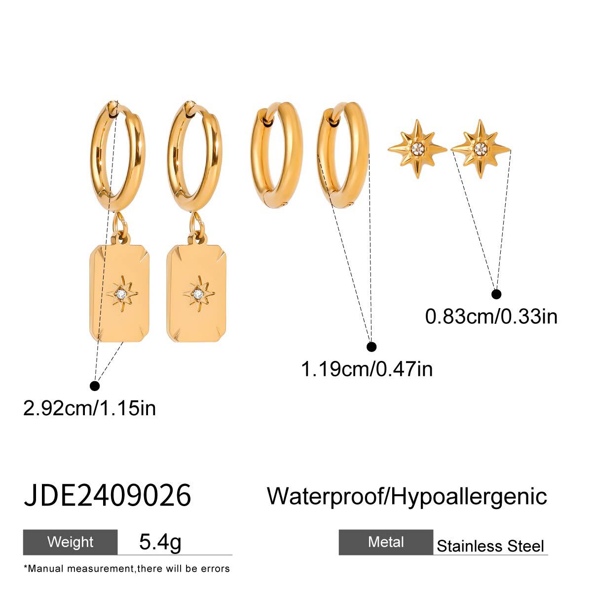 3-Pair Set | Stainless Steel Zirconia & Pearl Earrings | Niche Elegant Style for Women