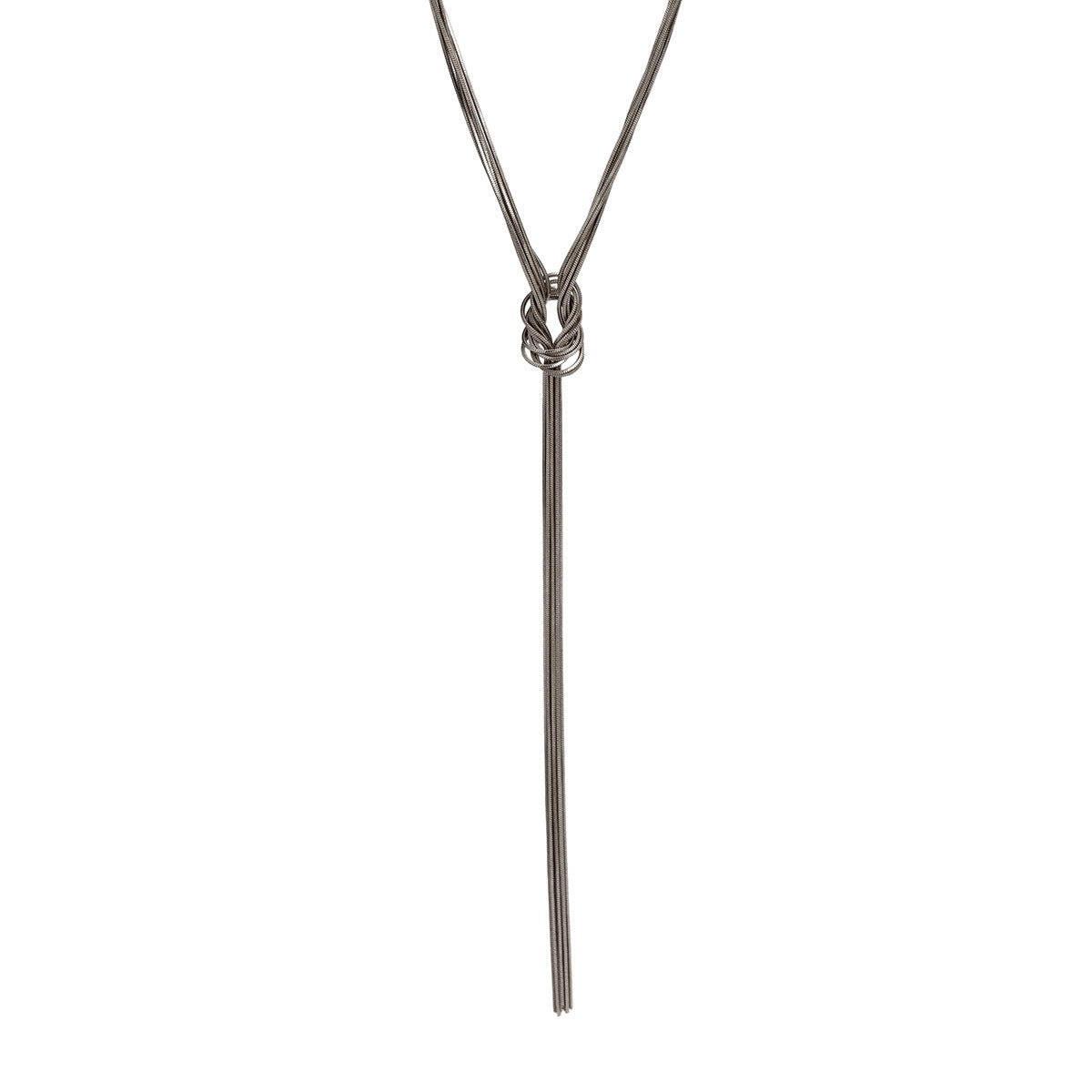 Cold Style Snake Bone Chain Necklace | Vegan-Friendly Long Tassel Design