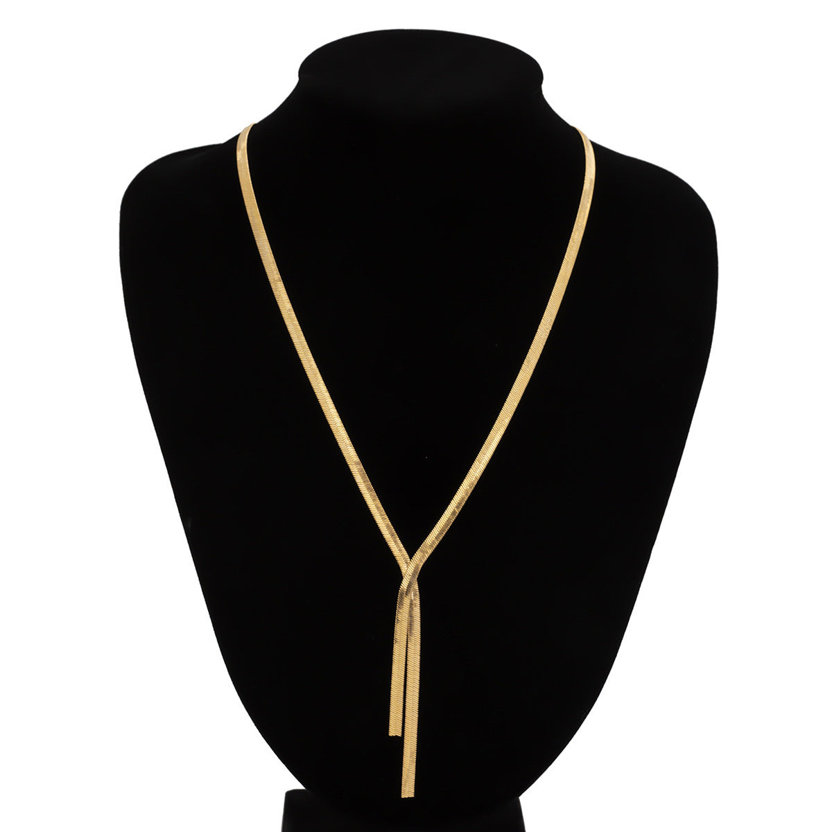 Cold Style Snake Bone Chain Necklace | Vegan-Friendly Long Tassel Design