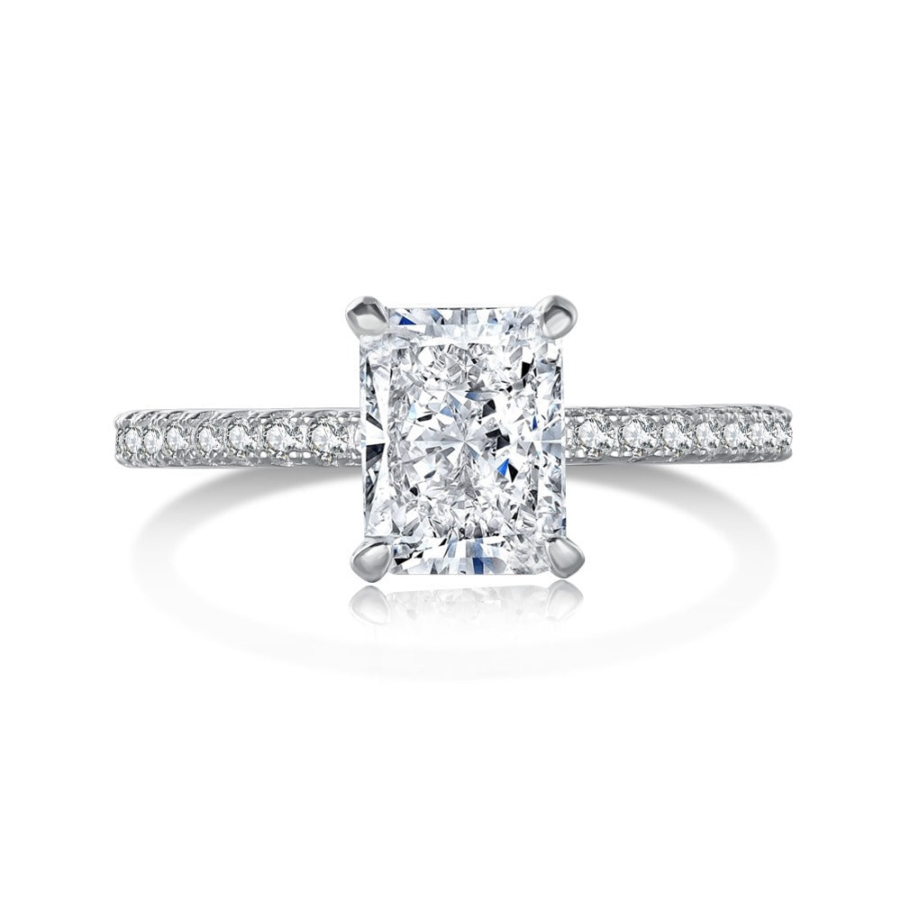 High-Carbon Square-Cut Diamond Ring | S925 Sterling Silver Wedding Ring | Pigeon Egg Style | Light Luxury Super Sparkle Statement Ring