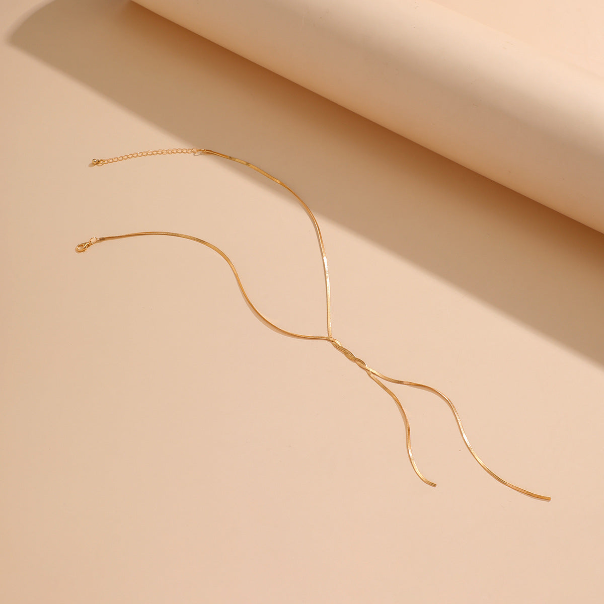 Cold Style Snake Bone Chain Necklace | Vegan-Friendly Long Tassel Design