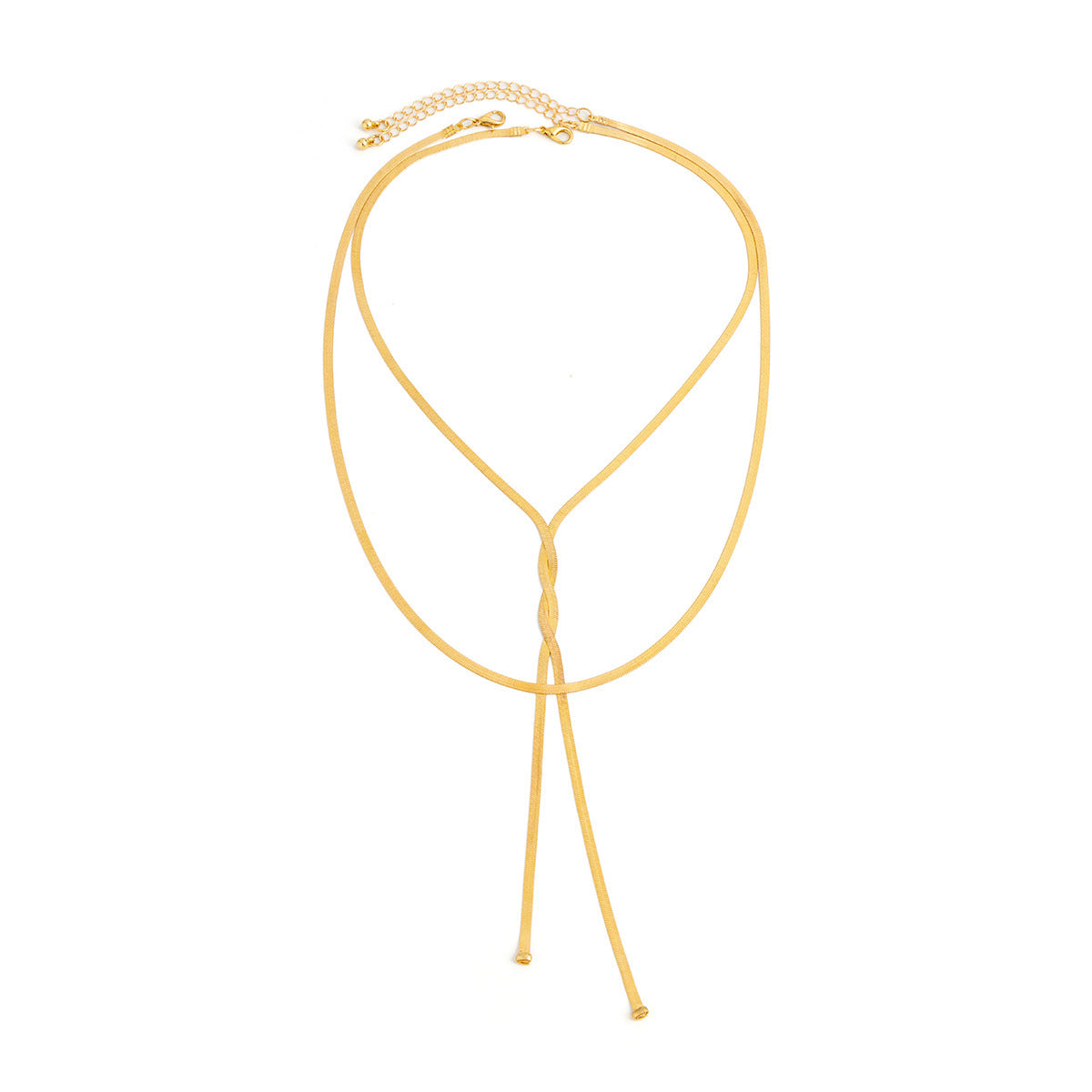 Cold Style Snake Bone Chain Necklace | Vegan-Friendly Long Tassel Design
