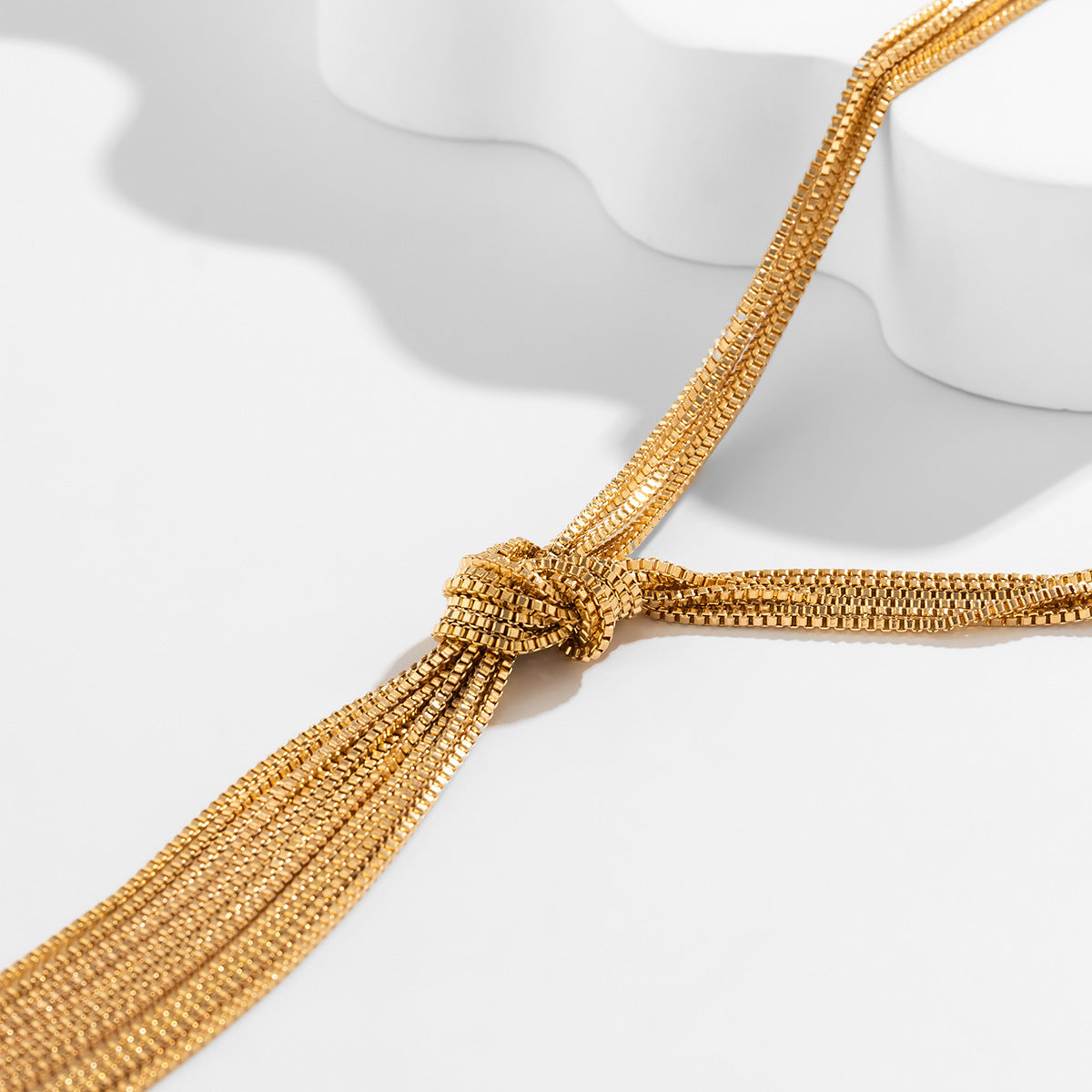 Cold Style Snake Bone Chain Necklace | Vegan-Friendly Long Tassel Design