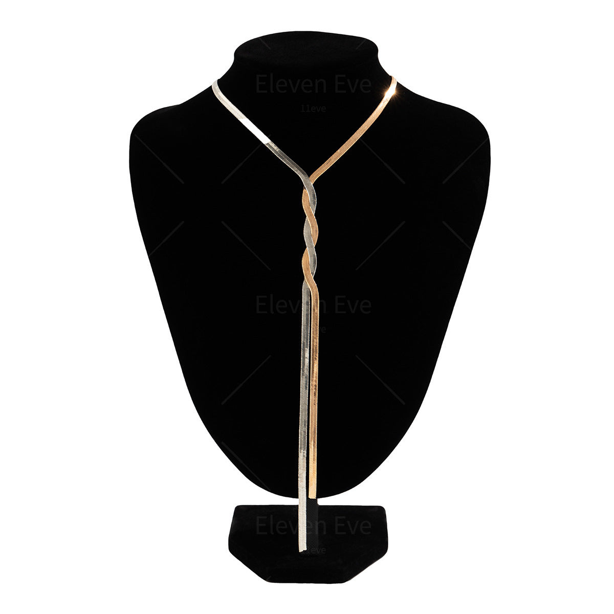 Cold Style Snake Bone Chain Necklace | Vegan-Friendly Long Tassel Design