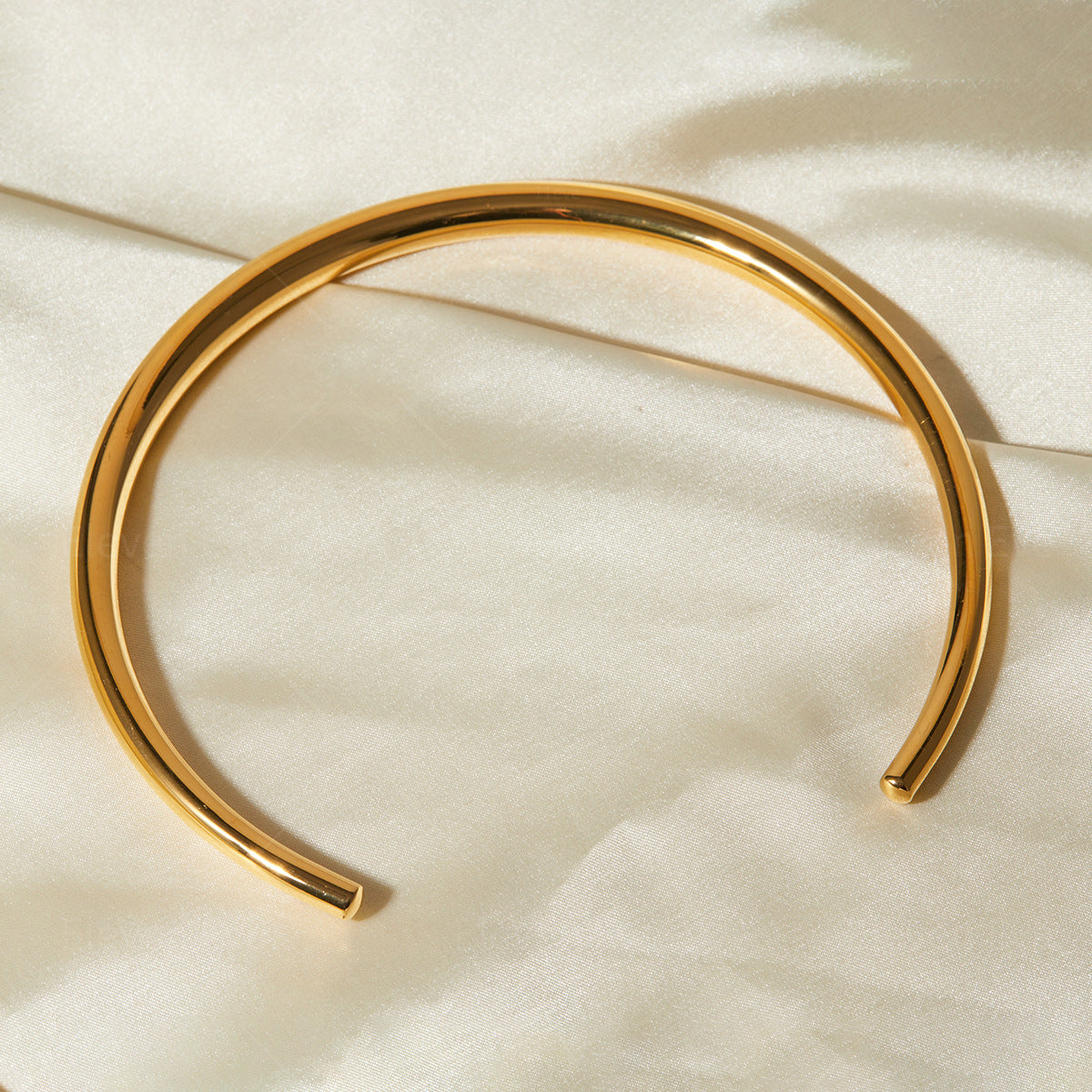 14K Gold Oval Bead Necklace | Stainless Steel | INS Popular Minimalist Jewelry for Women
