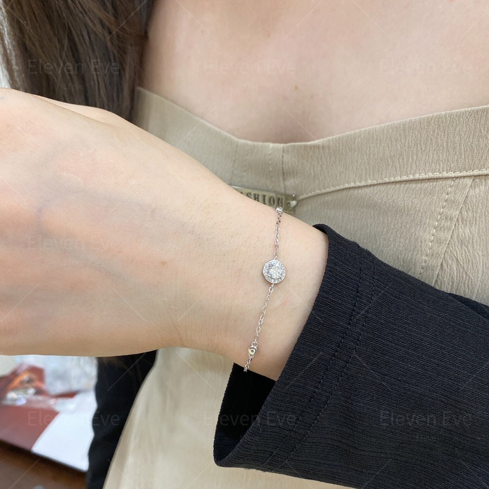 S925 Sterling Silver Love Tennis Bracelet | Full Zirconia Diamond Look | Super Flash, Elegant & Luxurious Design for Women