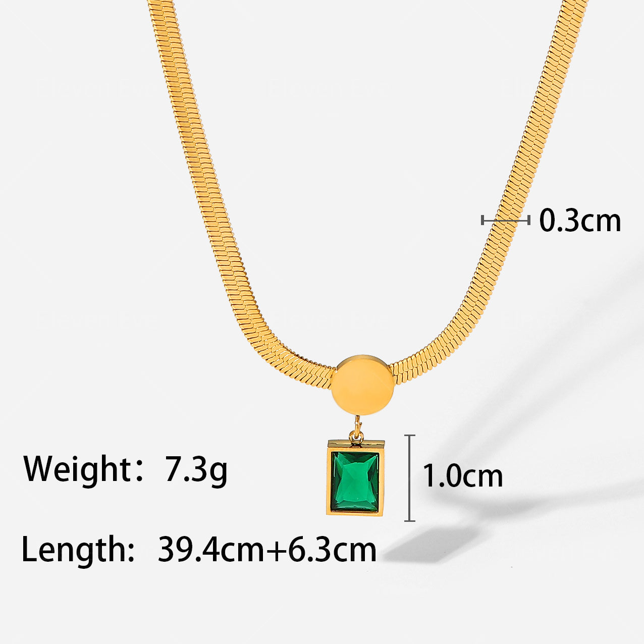 IG Popular Stainless Steel Fashion Ring for Women 18K | Gold Green Ring