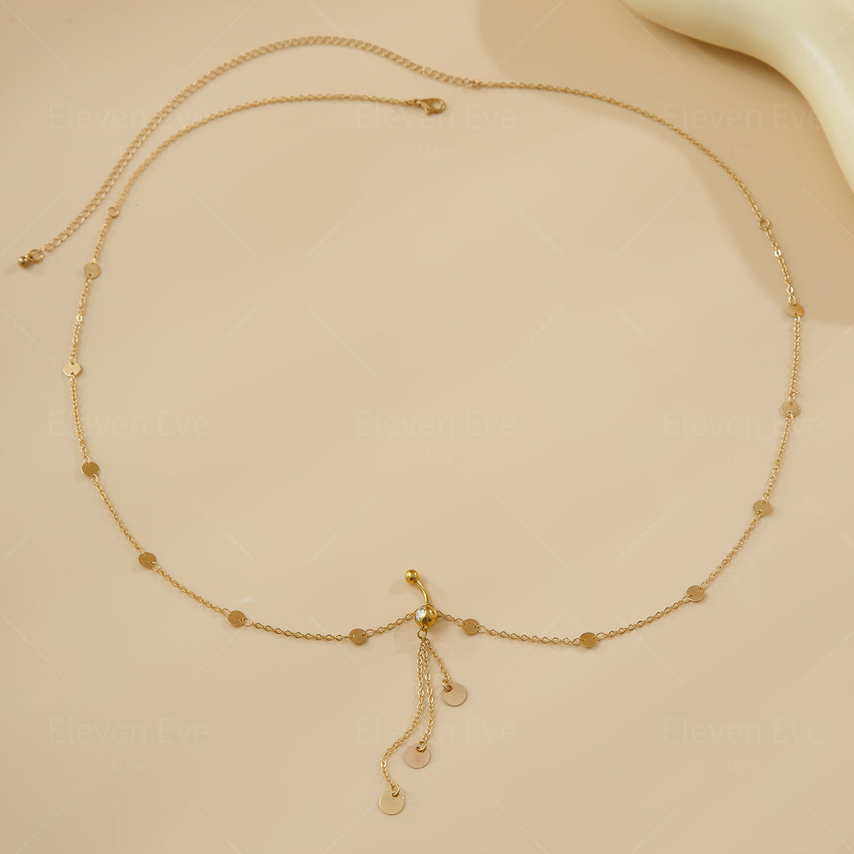 Rhinestone Tassel Belly Chain | Sexy Beach Body Jewelry for Women