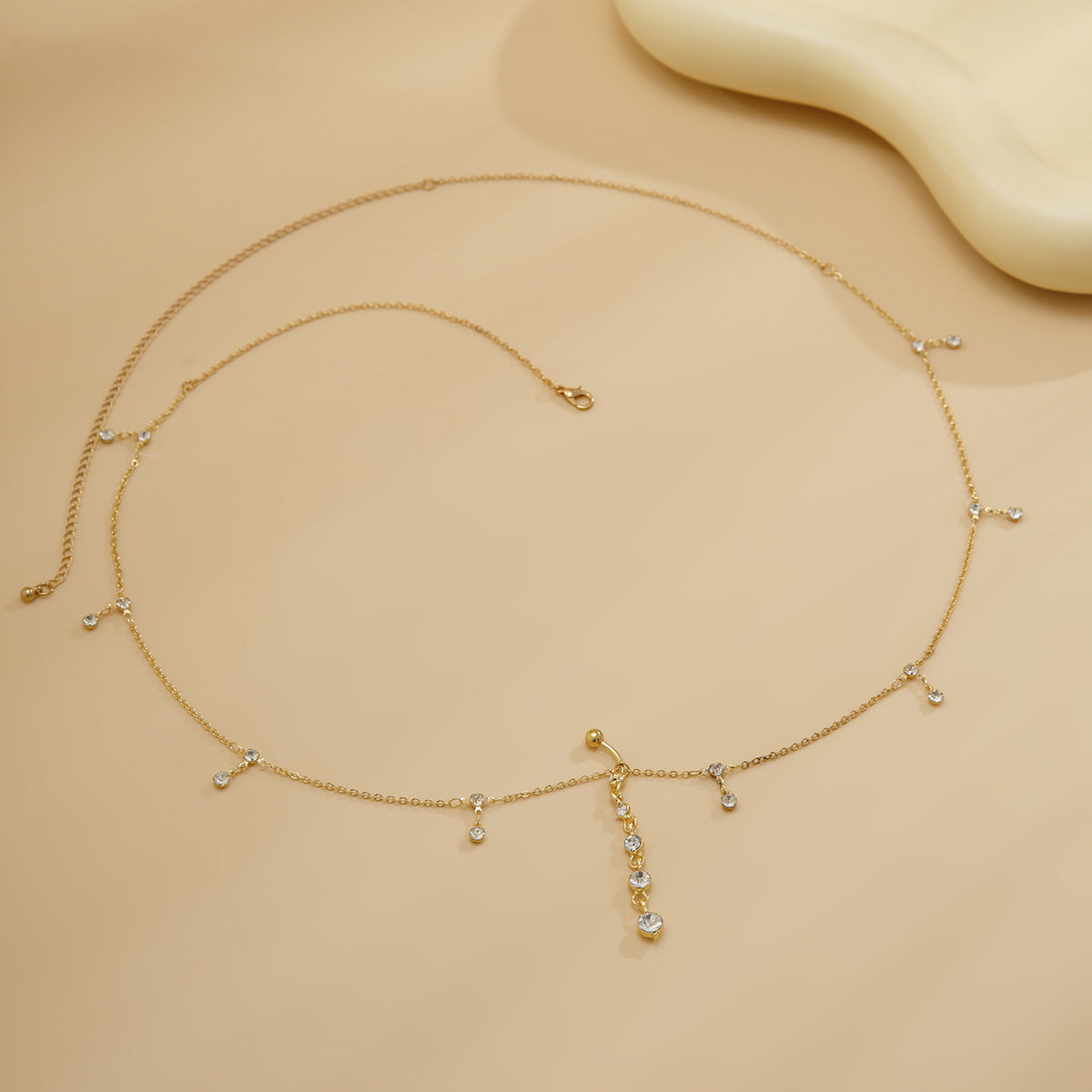 Rhinestone Tassel Belly Chain | Sexy Beach Body Jewelry for Women