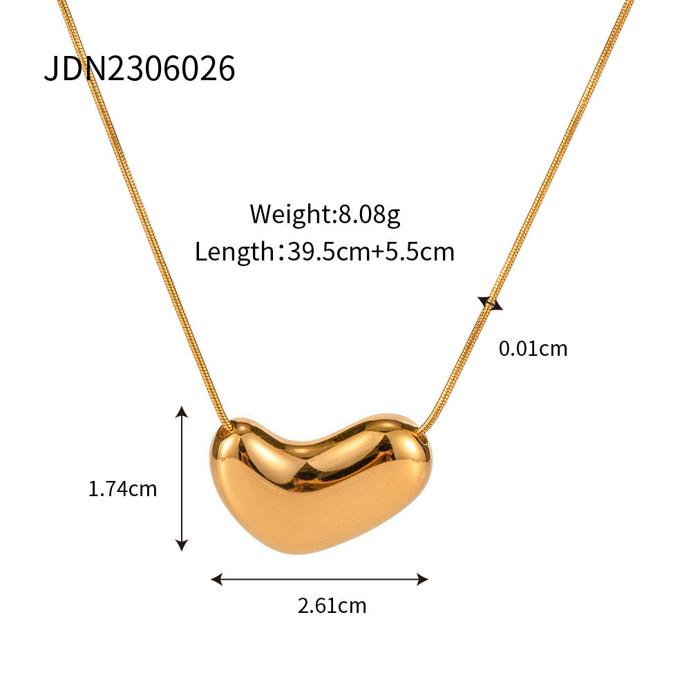 18K Necklace | Stainless Steel Fashion Choker | INS Style Collarbone Chain for Women | No Color Fade