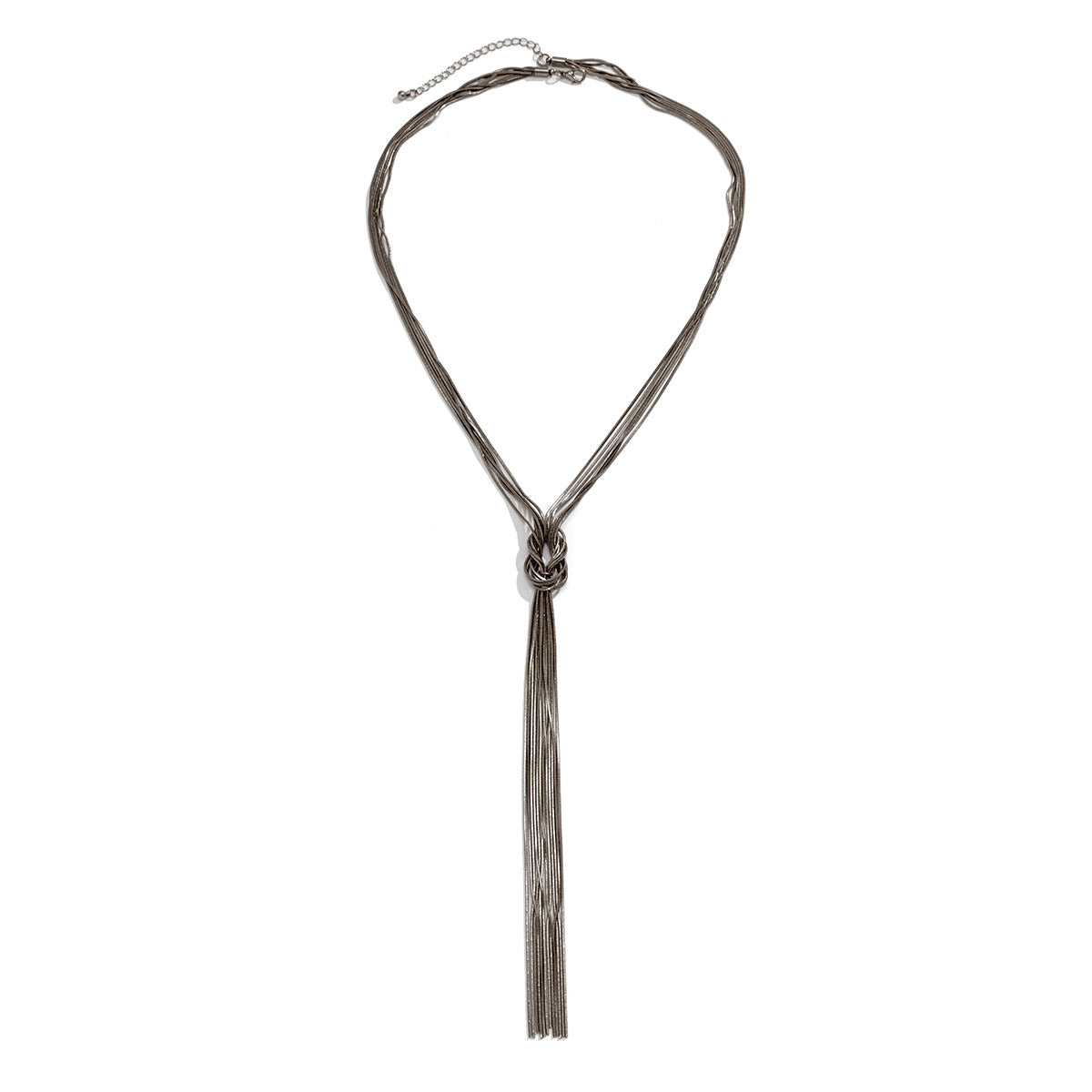 Cold Style Snake Bone Chain Necklace | Vegan-Friendly Long Tassel Design