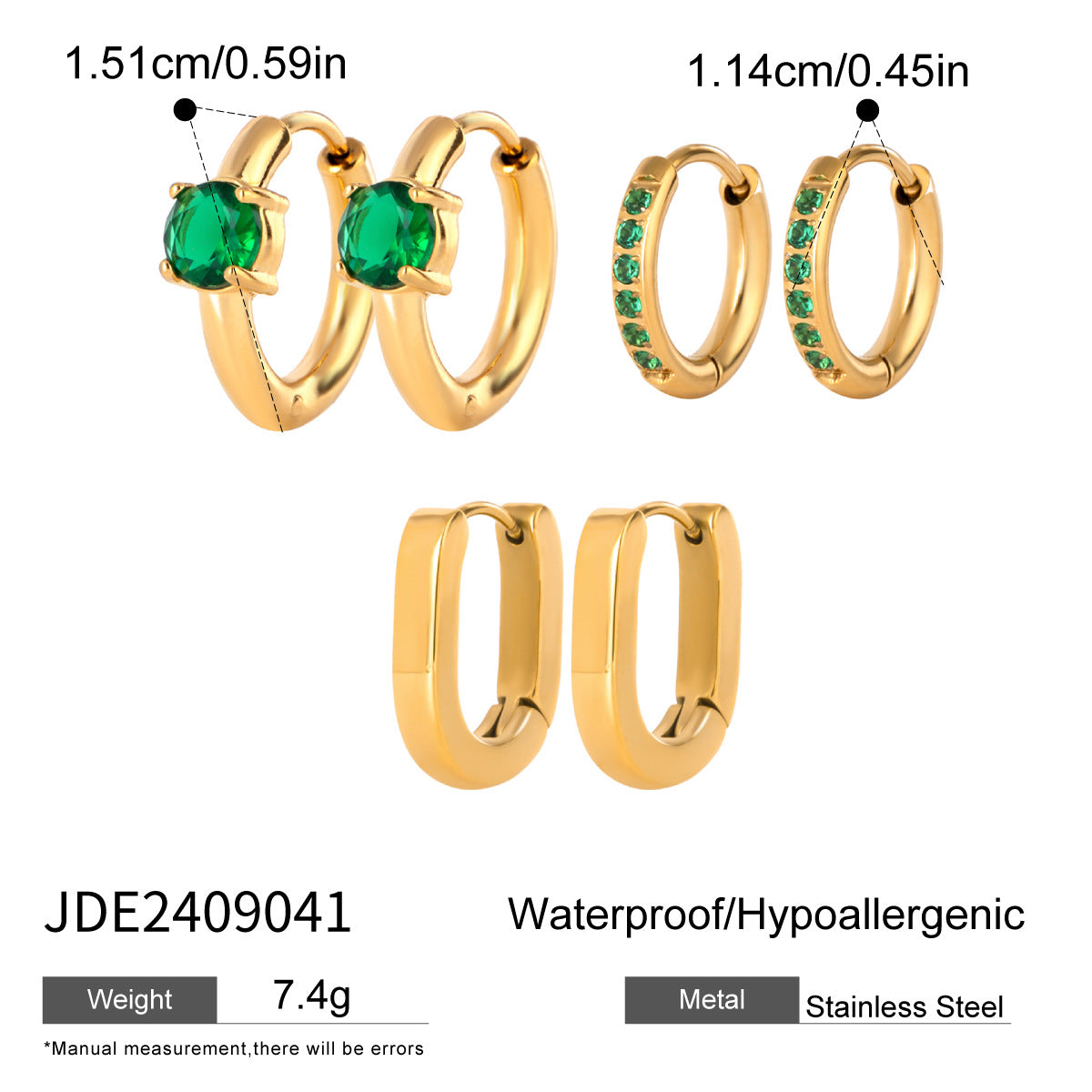 3-Pair Set | Stainless Steel Zirconia & Pearl Earrings | Niche Elegant Style for Women